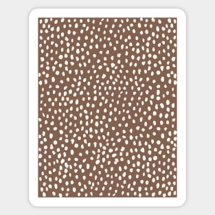 Brown Dalmatian Print Mask Sticker